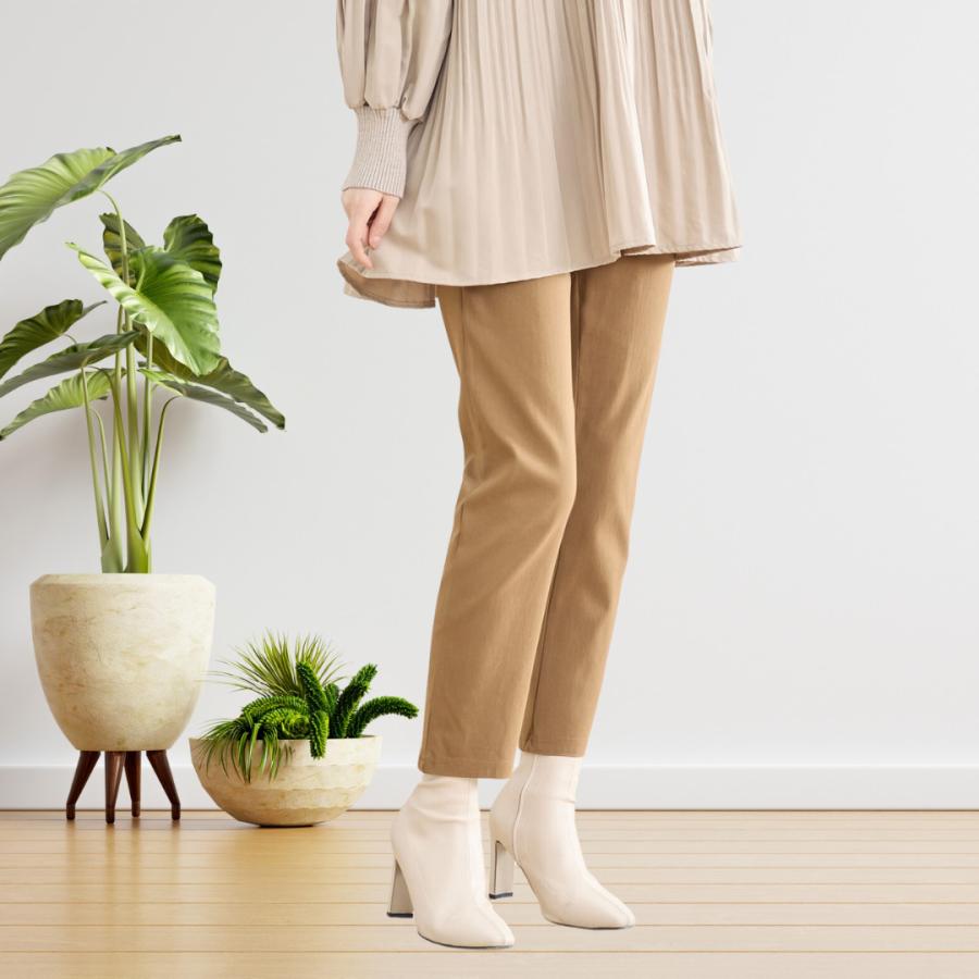 TRUBE 【M~L】【L〜LL】ストレッチストレートパンツ キャメル : 銀座