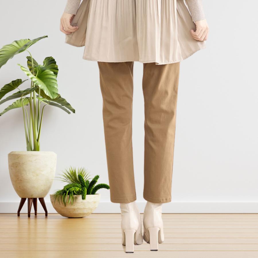 TRUBE 【M~L】【L〜LL】ストレッチストレートパンツ キャメル : 銀座