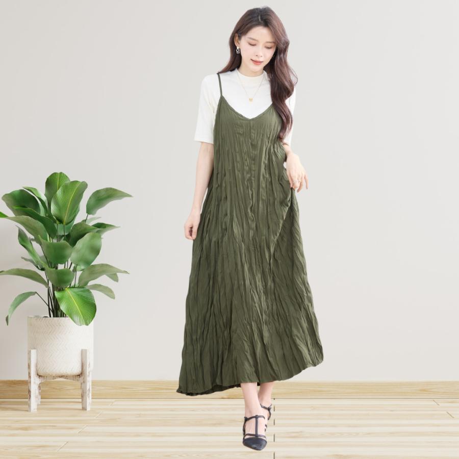 アル　　ジャズベ　ワンピース　アッシュ　改造品 reve bleu【2025新作】【M〜L】ワッシャーキャミソール