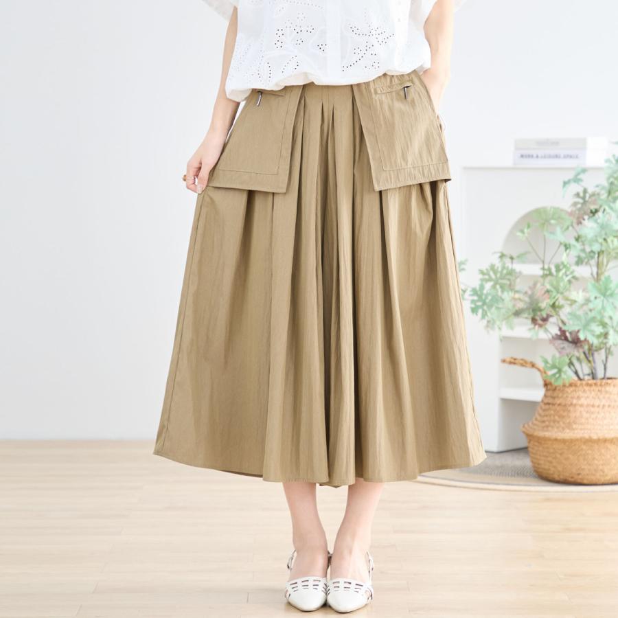 Heve オリーブグリーン ガウチョパンツ タック入り heveヘイブオリーブグリーン ガウチョパンツ タック入り