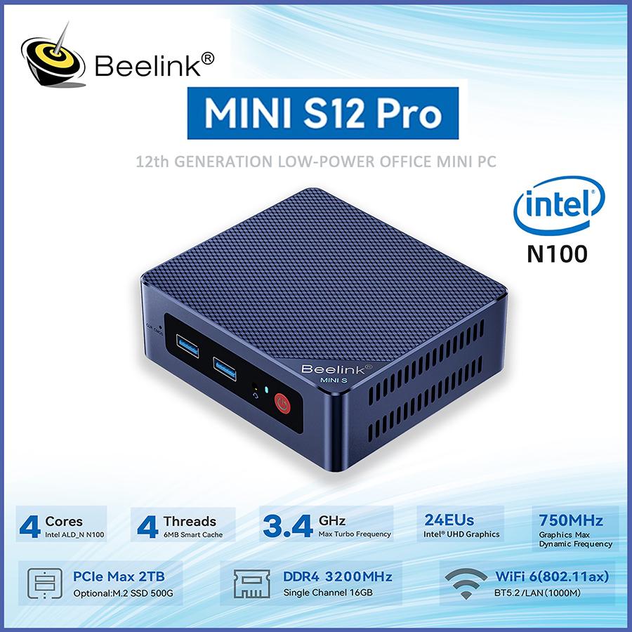 【送料込み】Beelink S12 Pro ミニPC 16GB 512GB Amazon.co.jp: Beelink Mini PC, Mini S12 Pro Intel 12th N100(最大