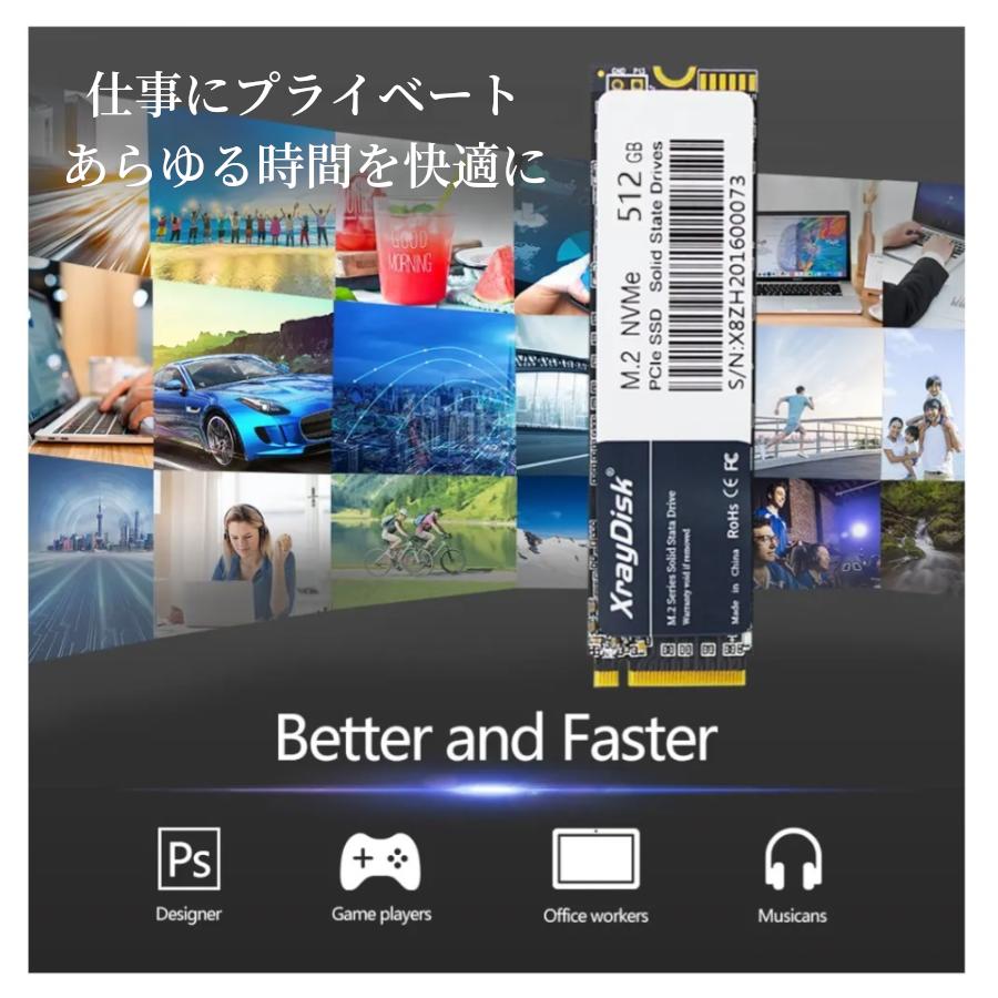 M.2 NVMe 512GB | 内蔵SSD 外付けSSD Xray Disk PCIe ノートブックPC用