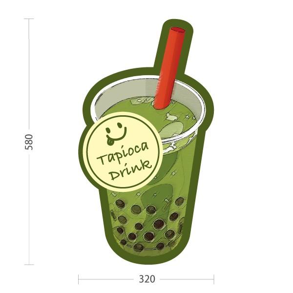 スタンド看板 タピオカドリンク Tapioca drink グリーン 抹茶色 デカ