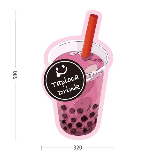 スタンド看板　タピオカドリンク　デカドリンク スタンド看板 タピオカドリンク Tapioca drink ピンク デカドリンク