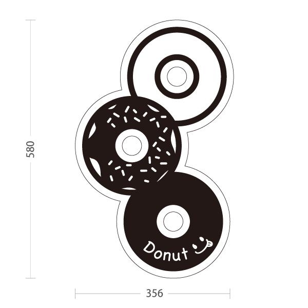 ドーナツ 店舗看板 スタンド看板 donut 立て看板 POPスタンド スタンド