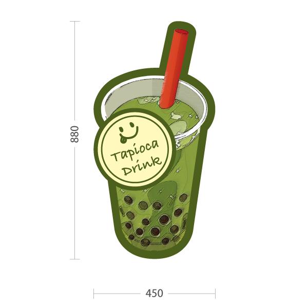 スタンド看板 タピオカドリンク デカドリンク グリーン トールタイプ