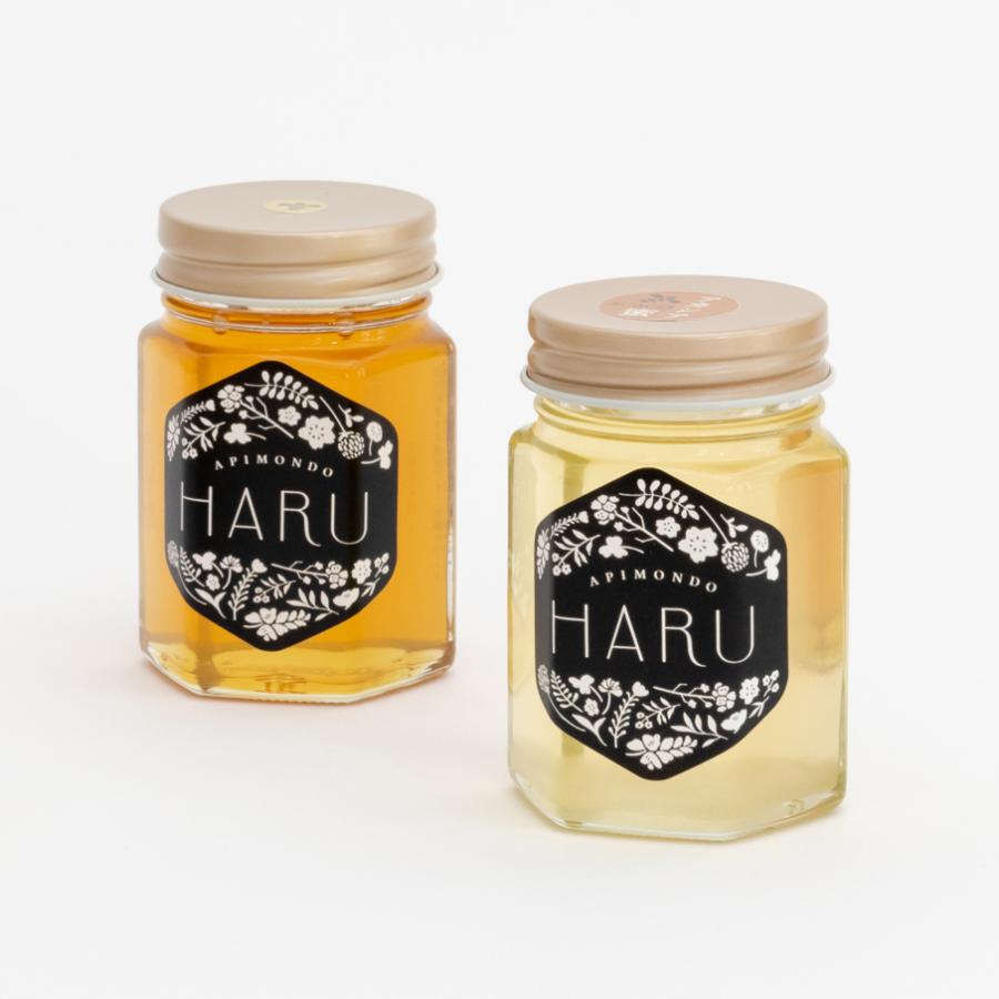 国産　無添加　非加熱　能登のはちみつ「ＨＡＲＵ」アカシア蜜と百花蜜　各80ｇ1本づつのセット | 