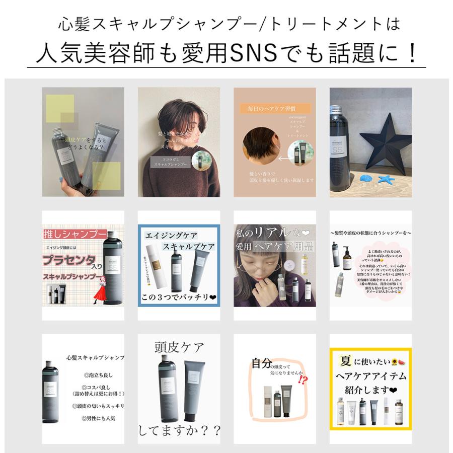 トリートメント 美容室 専売品 心髪 スキャルプ トリートメント 詰替用 保湿 うるおい apish オーガニック 300g 使い切りサイズ | cocorogami | 10