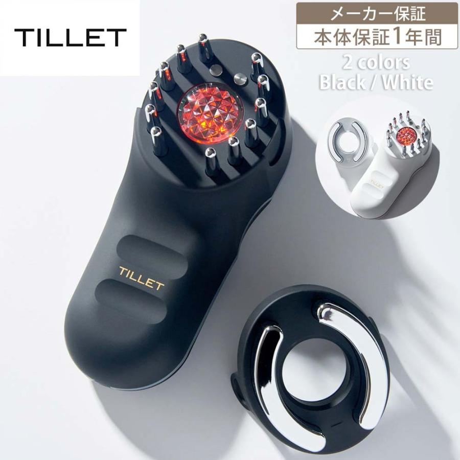 美顔器 ティレット TILLET イオン導入器 EMS エレクトロレポーション 顔 頭皮用 約120g 日本製  育毛 赤色LED WQC