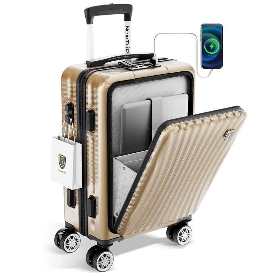 New Trip スーツケース フロントオープン キャリーケース 機内 New Trip スーツケース フロントオープン キャリーケース 機内