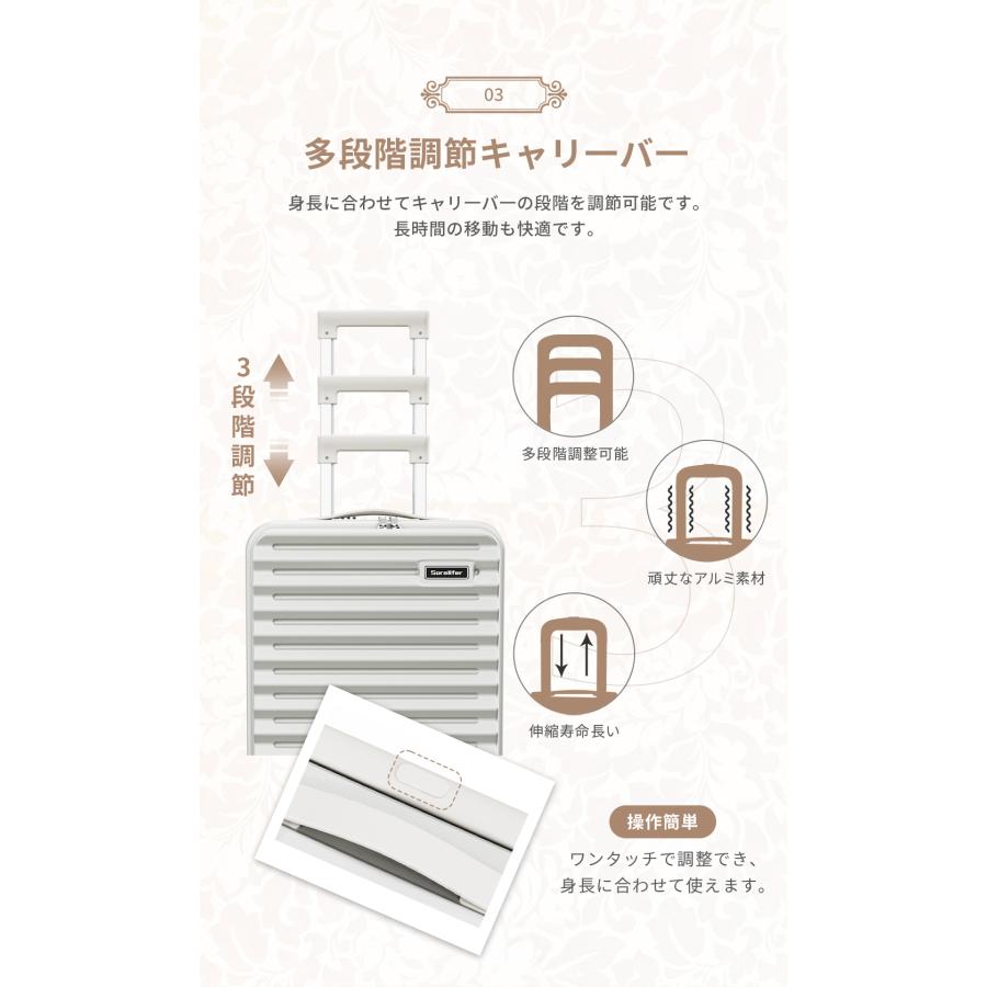 スーツケース フロントオープン キャリーケース 機内持ち込み 前開き ストッパー付き S Mサイズ 1-3泊 カップホルダー キャリーバッグ 静音 軽量 旅行 大容量 |  | 10