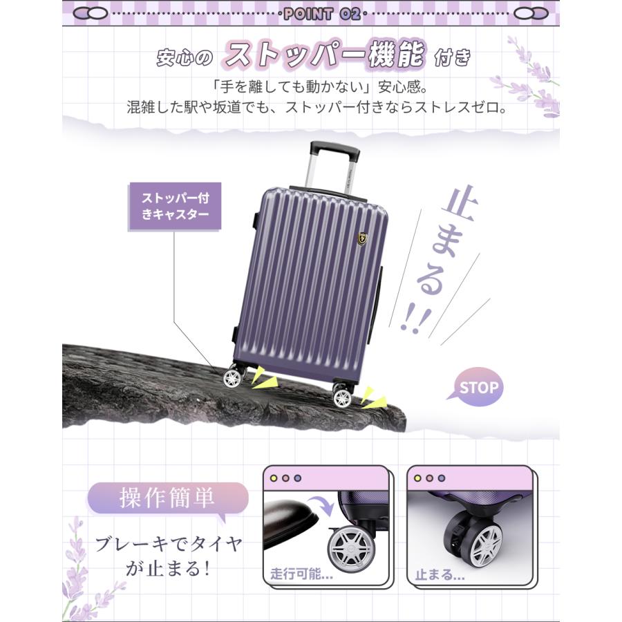 New Trip スーツケース キャリーケース 機内持ち込み ストッパー付き
