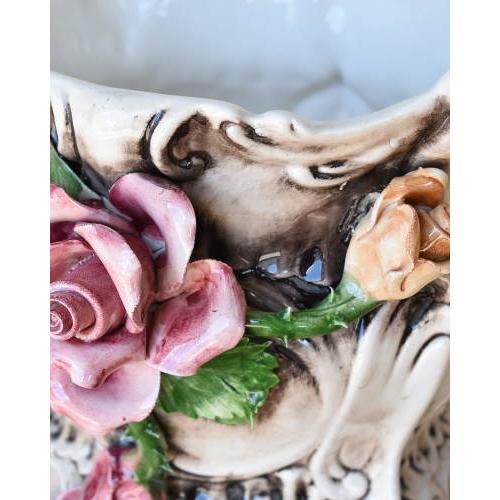 イタリア製コラム ポット プランター コラム 陶花 ヨーロピアン