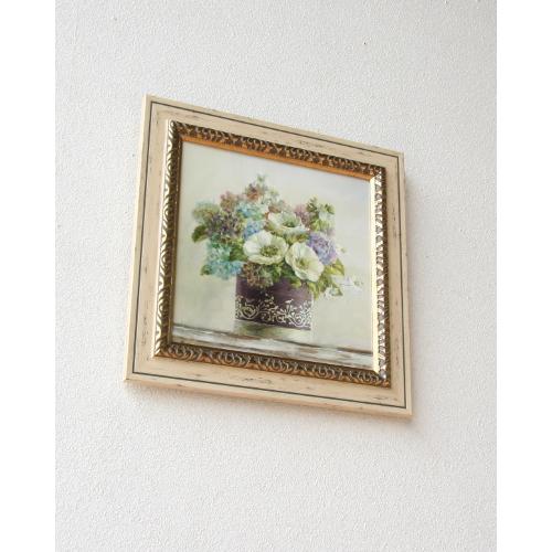 壁掛けアートフレーム オーベルジ ヌ ホワイト 額絵 油絵調 花 インテリア 絵画 輸入 お洒落 玄関 リビング デザイン 飾り 額 エレガント ヨーロピアン 3 07 003 輸入家具の販売 通販 アピタス 通販 Yahoo ショッピング