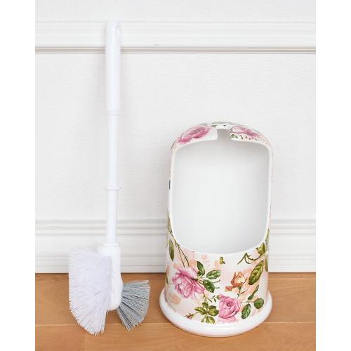 陶器製 トイレブラシ ローズ柄 おしゃれ 可愛い デザイン お洒落 薔薇 インテリア 輸入雑貨 エレガント 掃除用品 便利 清潔 可愛い デザイン 置き型 324 39 318 輸入家具の販売 通販 アピタス 通販 Yahoo ショッピング