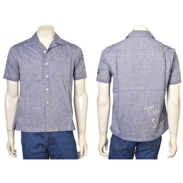 【新品未使用品　タグ付】 シナコバ　sinacova 半袖開襟シャツ　Mブルー 新品未使用品 タグ付】 シナコバ sinacova 半袖開襟シャツ M