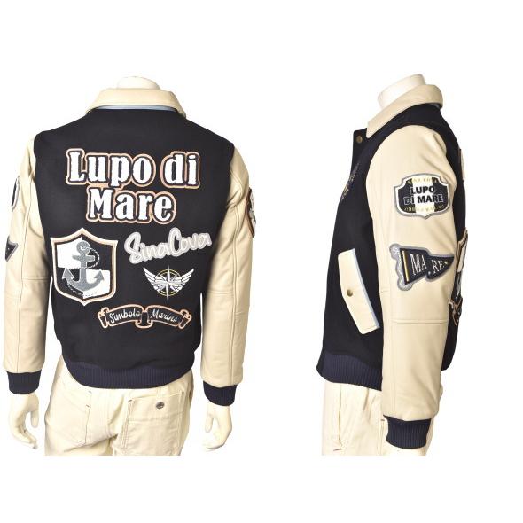 30％OFFセール！ シナコバ SINACOVA 秋冬アイテム メンズ ラムレザー切替スタジアムジャンパー アウトレット | SINA COVA | 01