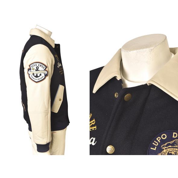 30％OFFセール！ シナコバ SINACOVA 秋冬アイテム メンズ ラムレザー切替スタジアムジャンパー アウトレット | SINA COVA | 02