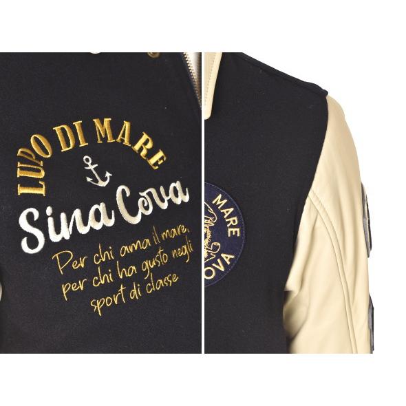 30％OFFセール！ シナコバ SINACOVA 秋冬アイテム メンズ ラムレザー切替スタジアムジャンパー アウトレット | SINA COVA | 05