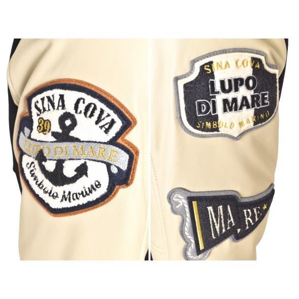 30％OFFセール！ シナコバ SINACOVA 秋冬アイテム メンズ ラムレザー切替スタジアムジャンパー アウトレット | SINA COVA | 06