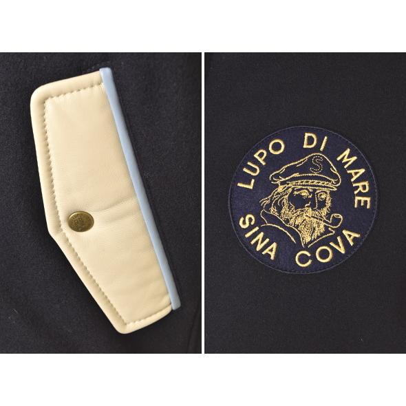 30％OFFセール！ シナコバ SINACOVA 秋冬アイテム メンズ ラムレザー切替スタジアムジャンパー アウトレット | SINA COVA | 07