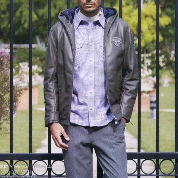 シナコバ SINACOVA 2025秋冬新作 メンズ フーデッドラムレザージャケット 羊革 シープスキン | SINA COVA | 11