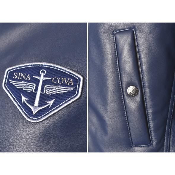 シナコバ SINACOVA 2025秋冬新作 メンズ フーデッドラムレザージャケット 羊革 シープスキン | SINA COVA | 07