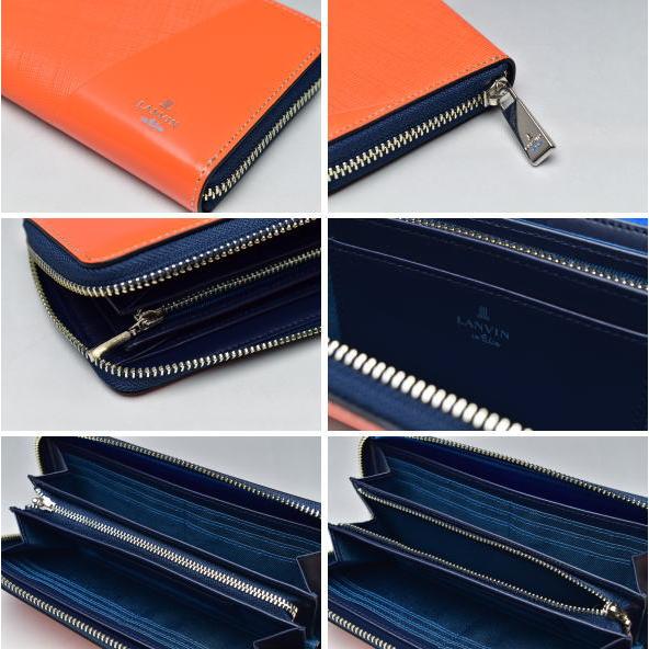 ランバンオンブルー LANVIN en Bleu イケテイ パーシャル小物 ラウンドファスナー長財布 LANVIN en Bleu ランバンオンブルー イケテイ パーシャル小物 ラウンド