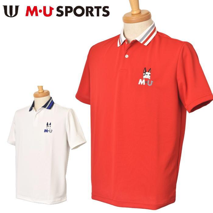 MUスポーツ M・U SPORTS ゴルフ 2025春夏新作 メンズ 半袖ポロシャツ 服 ゴルフウェア M・U SPORTS 50％OFFセール！ MUスポーツ ゴルフ 2025春夏新作 メンズ