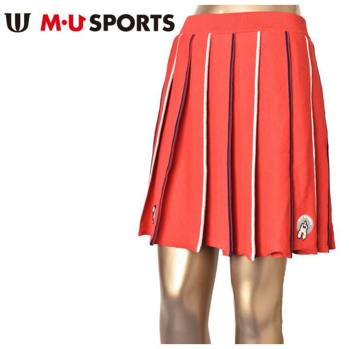 MUスポーツ ニットプリーツスカート 楽天市場】MUスポーツ M.U SPORTS ニットスカート レディス