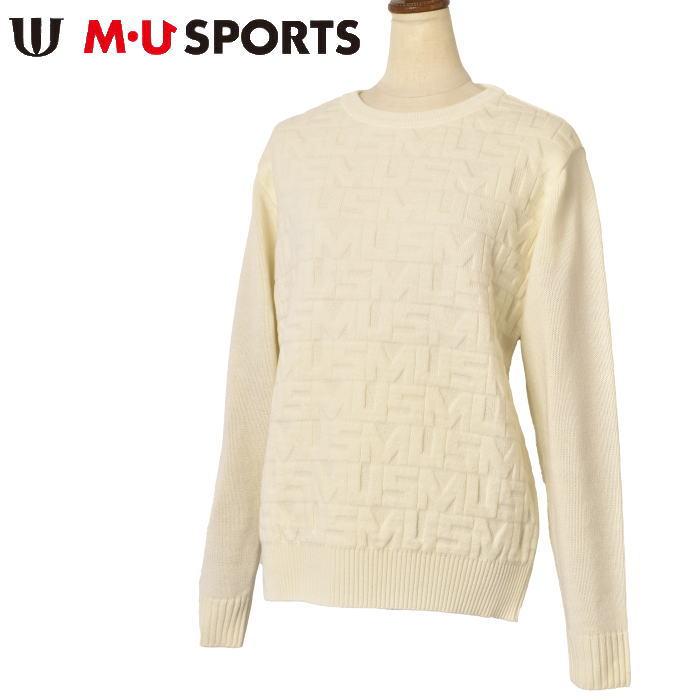 40％OFFセール！MUスポーツ M・U SPORTS ゴルフ 2024秋冬新作 レディース クルーネックセーター 服 ゴルフウェア M・U SPORTS 40％OFFセール！ MUスポーツ ゴルフ 2024秋冬新作