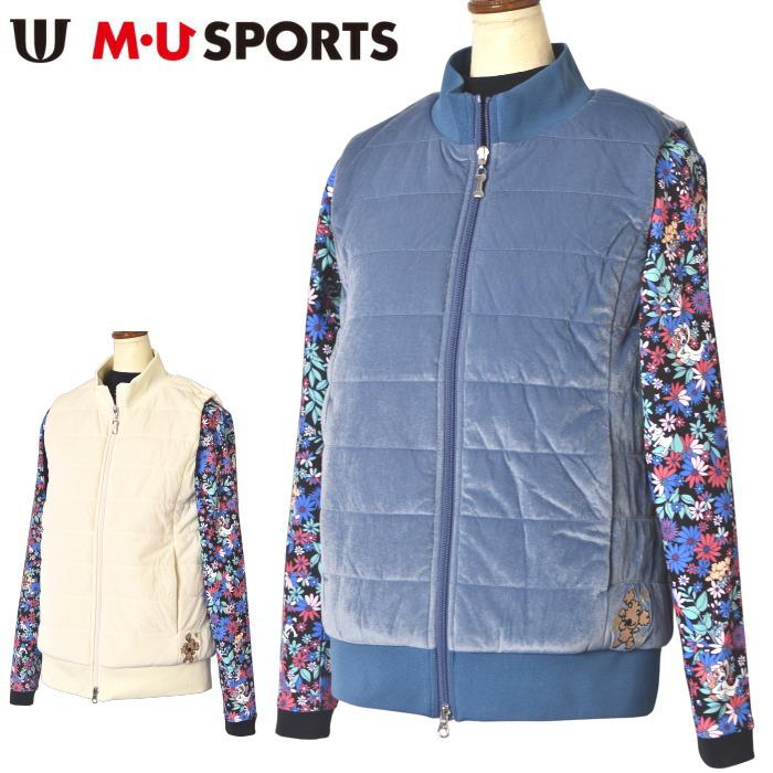 美品　M•U SPORTS レディース　ゴルフ　ジップアップベスト　ポリエステル M・U SPORTS 30％OFFセール！ MUスポーツ ゴルフ 2025秋冬新作