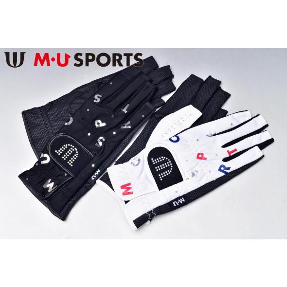 MUスポーツ M・U SPORTS ゴルフ 2024秋冬新作 レディース 指先なし両手グローブ M・U SPORTS MUスポーツ ゴルフ 2024秋冬新作 レディース 指先なし両手