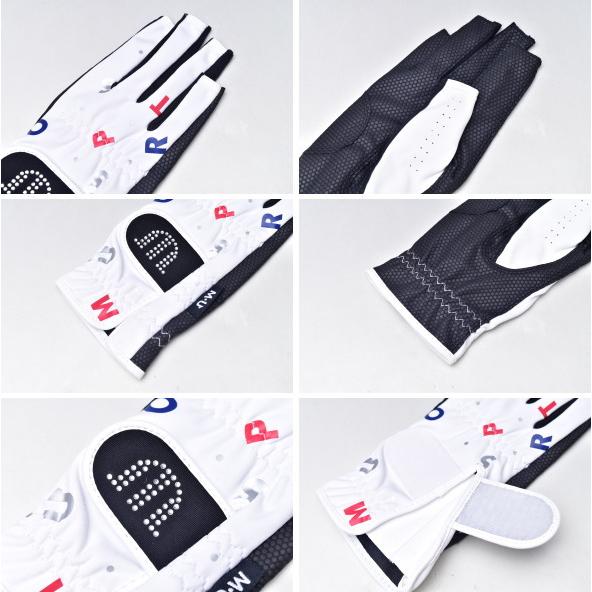 MUスポーツ M・U SPORTS ゴルフ 2024秋冬新作 レディース 両手グローブ M・U SPORTS MUスポーツ ゴルフ 2024秋冬新作 レディース 指先なし両手