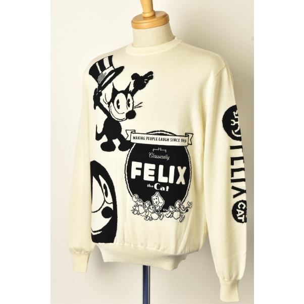 カステルバジャック CASTELBAJAC 2023秋冬新作 メンズ フィリックス FELIX THE CAT クルーネックセーター 服