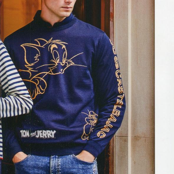 カステルバジャック CASTELBAJAC 2025秋冬新作 メンズ トムとジェリー クルーネックセーター 服 CASTELBAJAC（カステルバジャック） CASTELBAJAC 2025秋冬新作 メンズ
