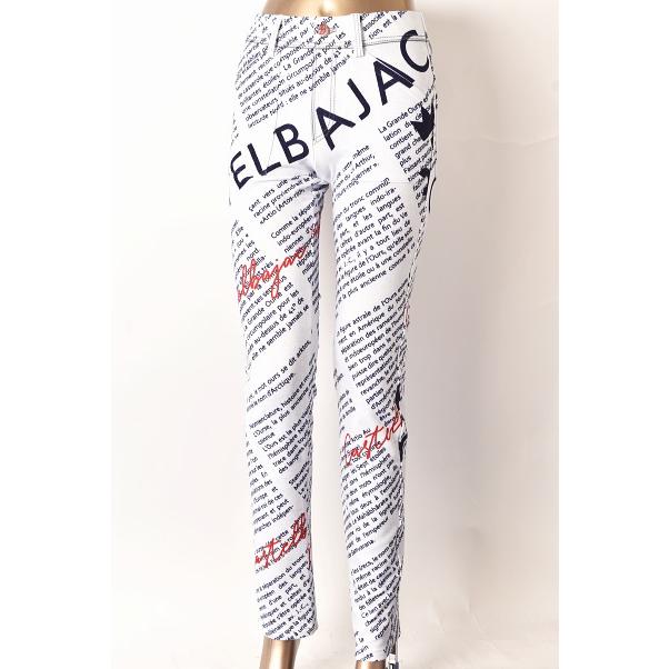 ISSEY MIYAKE◇スキニーパンツ/1/ポリエステル/BLU/総柄/im63ff013