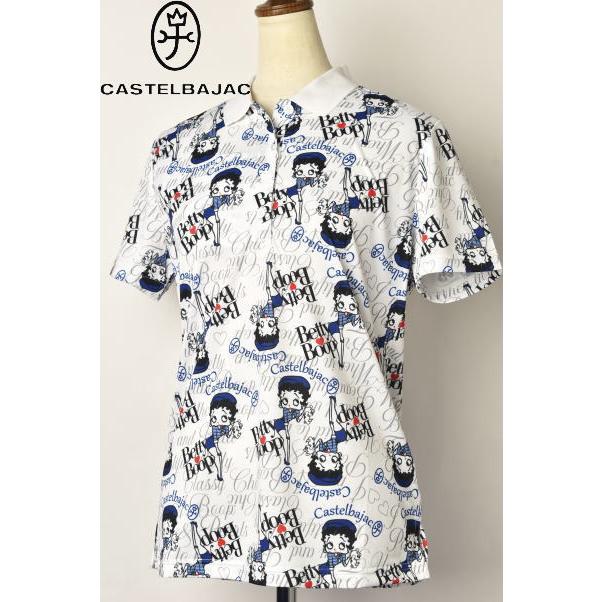 激安先着 Castelbajac ゴルフ スポーツ カステルバジャック 22春夏新作 半袖ポロシャツ ベティ ブープ レディース 半袖 サイズ M 40