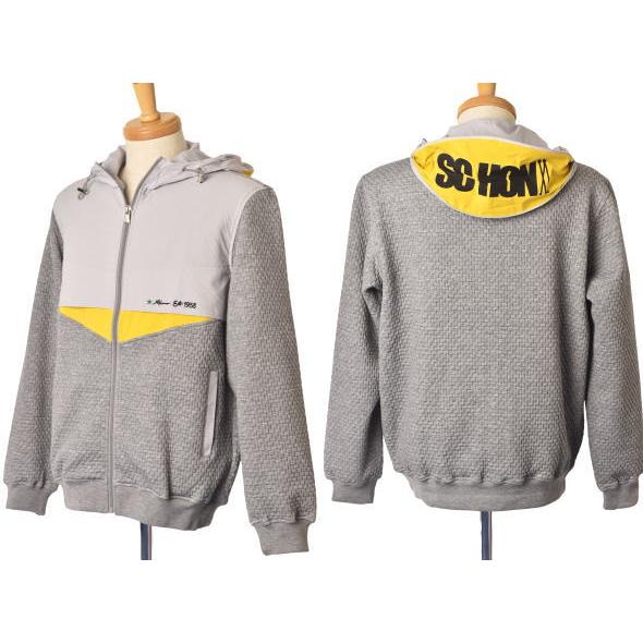 ミラショーン mila schon 2025秋冬新作 メンズ 異素材使いフーディー