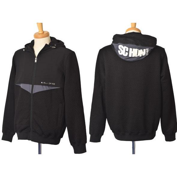 ミラショーン mila schon 2025秋冬新作 メンズ 異素材使いフーディージップアップパーカー 服 ミラショーン mila schon 2025秋冬新作 メンズ 異素材使いフーディー