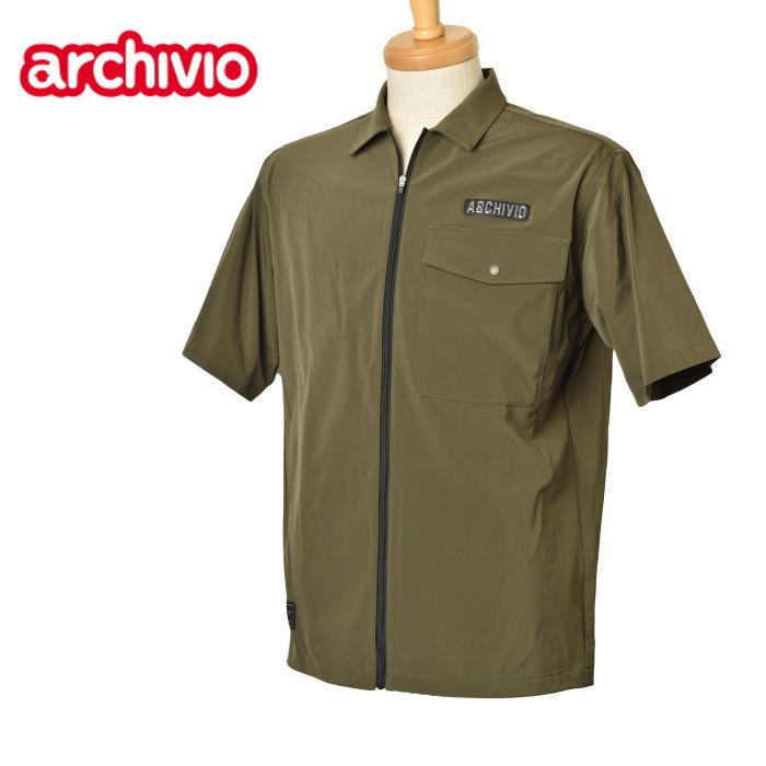 50％OFFセール！アルチビオ archivio ゴルフ 2024春夏新作 メンズ 半袖ジップアップシャツ 服 ゴルフウェア archivio（アルチビオ） 50％OFFセール！ ゴルフ 2024春夏新作 メンズ