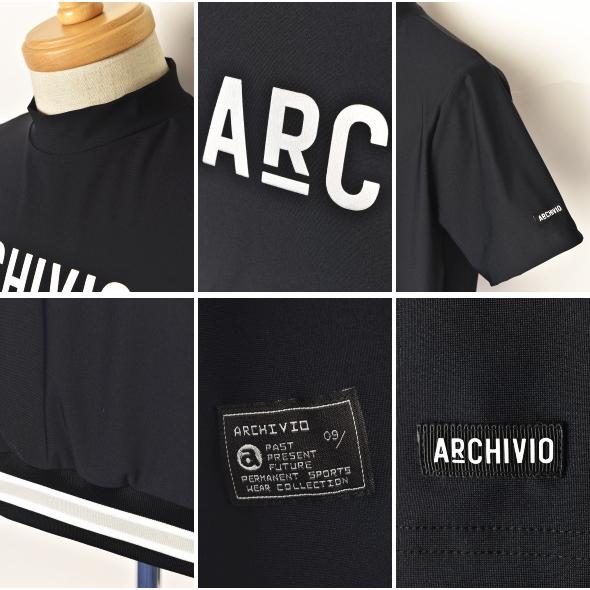 アルチビオ archivio ゴルフ 2024春夏新作 メンズ 半袖ハイネックプルオーバー 服 ゴルフウェア｜aplaton｜03