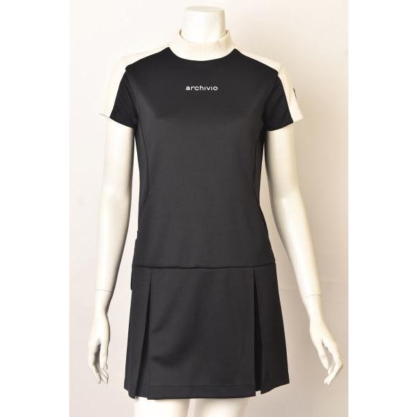 50％OFFセール！ アルチビオ archivio ゴルフ 2024秋冬新作 レディース リブ切替半袖ワンピース 服 ゴルフウェア アウトレット archivio（アルチビオ） 50％OFFセール！ ゴルフ 2024秋冬新作