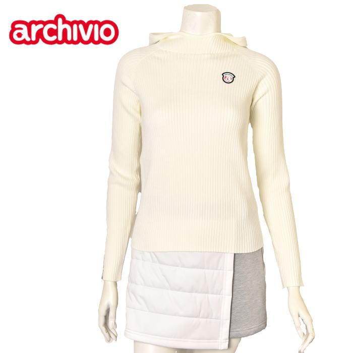 archivio - アルチビオ　◆　ウール混リブニットプルオーバー archivio 50％OFFセール！ アルチビオ ゴルフ 2024秋冬新作