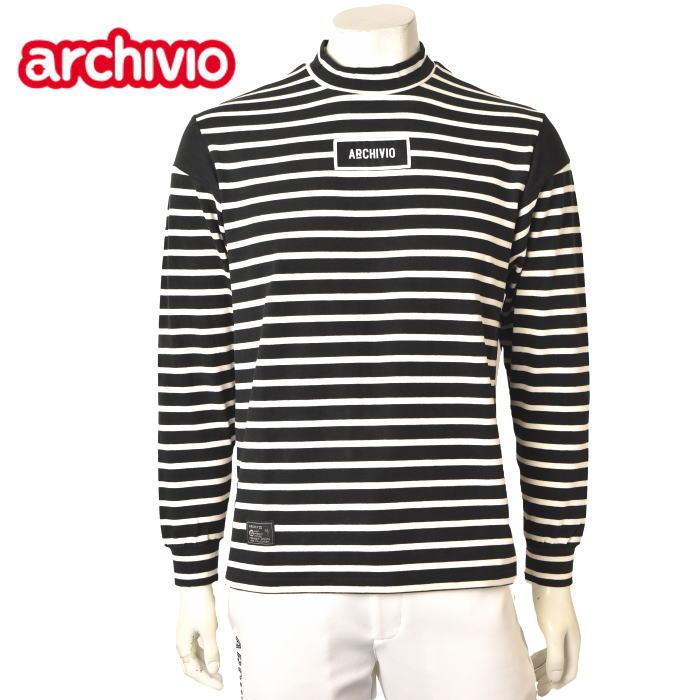 美品archivioアルチビオ ロゴ総柄ハイネックシャツ40 archivio 40％OFFセール！ アルチビオ ゴルフ 2024秋冬新作