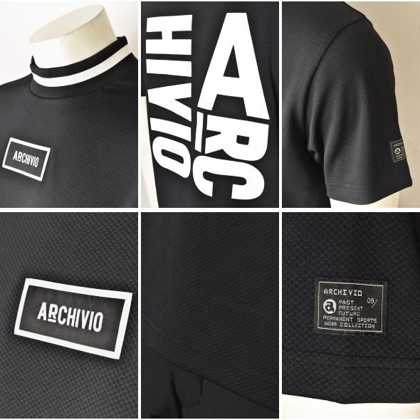 【新品未使用 アルチビオ】メンズ機能素材ロゴプリントモックネック50号 archivio（アルチビオ） 50％OFFセール！ ゴルフ 2024秋冬新作 メンズ