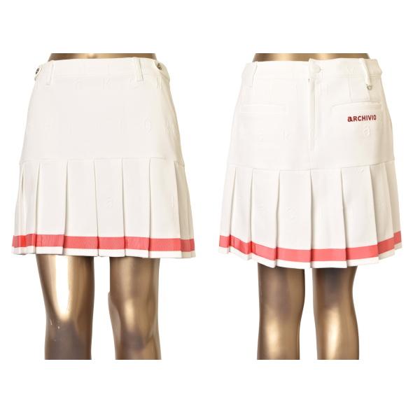 【2025春夏】アルチビオ ARCHIVIO 白 プリーツスカート レディース archivio 40％OFFセール！ アルチビオ ゴルフ 2025春夏新作