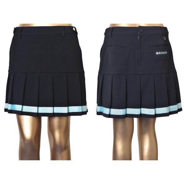 期間限定お値下げ中★アルチビオ　プリーツスカート　総柄　ブラック archivio 40％OFFセール！ アルチビオ ゴルフ 2025春夏新作 レディース