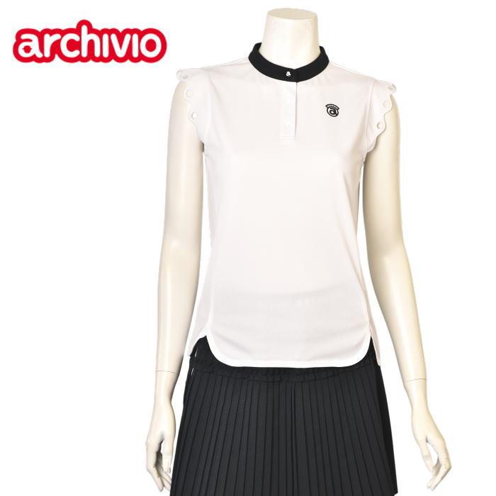 archivio - アルチビオ archivio 36/S ホワイト モックネック フレンチスリーブ アルチビオ archivio 36/S ホワイト モックネック フレンチスリーブ