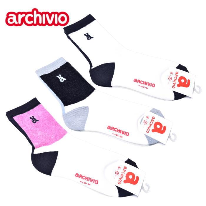 archivio レディースゴルフウェアソックス4点set archivio アルチビオ ゴルフ 2025秋冬新作 レディース ソックス